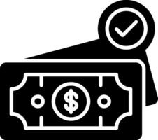 Cash Glyph Icon vector