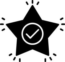 Star Glyph Icon vector