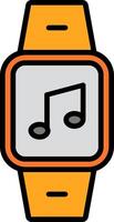 Music Line Filled Icon vector