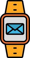 Message Line Filled Icon vector