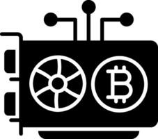 Mining Rig Glyph Icon vector