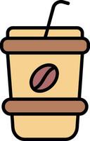 Take Away Line Filled Icon vector