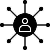 Networking Glyph Icon vector