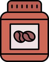 Beans Jar Line Filled Icon vector