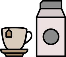 Milk Line Filled Icon vector