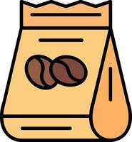 Beans Bag Line Filled Icon vector
