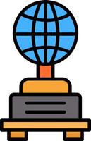 Globe Line Filled Icon vector