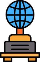 Globe Line Filled Icon vector