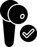 Earbud Glyph Icon vector