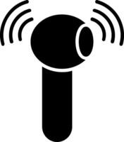 Earbud Glyph Icon vector