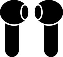 Earbuds Glyph Icon vector