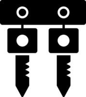 Hooks Glyph Icon vector