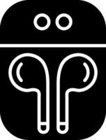 Earbuds Glyph Icon vector