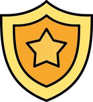 Shield Line Filled Icon vector