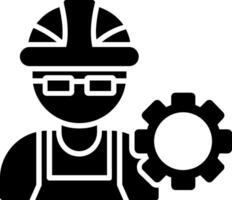 Engineer Glyph Icon vector