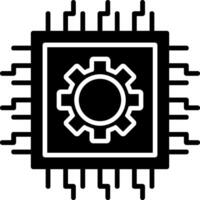 Processor Glyph Icon vector