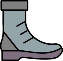 Boot Line Filled Icon vector