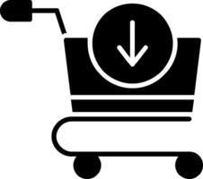 Add To Cart Glyph Icon vector