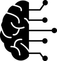 Brain Glyph Icon vector