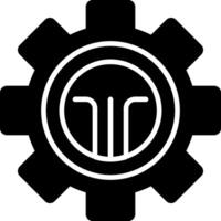 Cog Glyph Icon vector