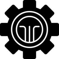 Cog Glyph Icon vector