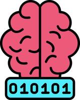 Artificial Intelligence Line Filled Icon vector
