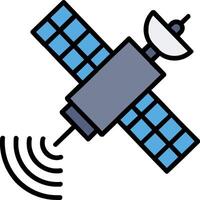 Satellite Line Filled Icon vector