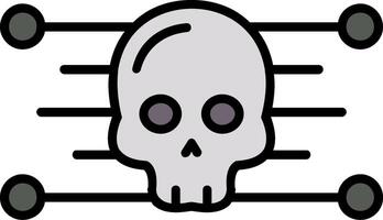 Skull Line Filled Icon vector