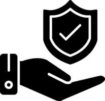 Hand Claim Glyph Icon vector