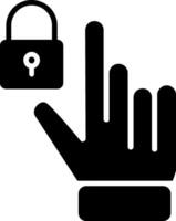 Lock Glyph Icon vector