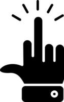 Middle Finger Glyph Icon vector