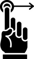 Hand Drag Glyph Icon vector