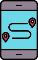 GpS Line Filled Icon vector