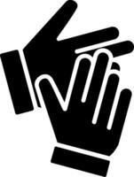 Clapping Glyph Icon vector