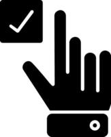 Hand Correct Glyph Icon vector