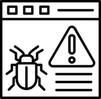 Virus Warning Line Filled Icon vector