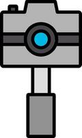 Underwater Camera Line Filled Icon vector