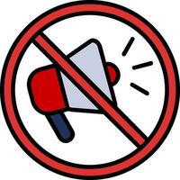 Prohibited Sign Line Filled Icon vector