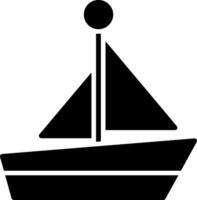 icono de glifo de barco vector