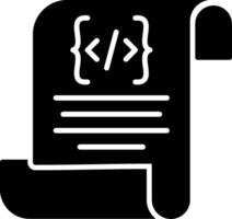 icono de glifo de script vector