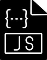 Js Glyph Icon vector