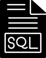 icono de glifo sql vector