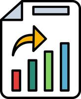 File Line Filled Icon vector