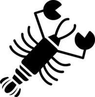 Lobster Glyph Icon vector