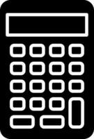 Calculator Glyph Icon vector