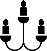 Candelabrum Glyph Icon vector