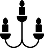 Candelabrum Glyph Icon vector