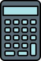 Calculator Line Filled Icon vector