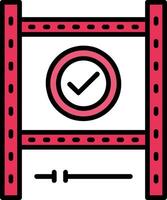 Movie Line Filled Icon vector