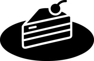 Piece Of Cake Glyph Icon vector